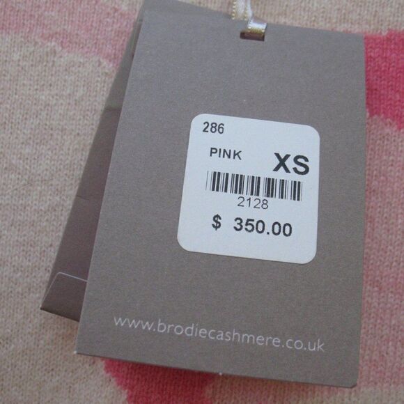 NWT Brodie Pink Cashmere Camo Sweater Pullover - Picture 7 of 8